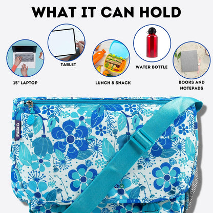 New York Terry Messenger Bag for Women Girls School Kids