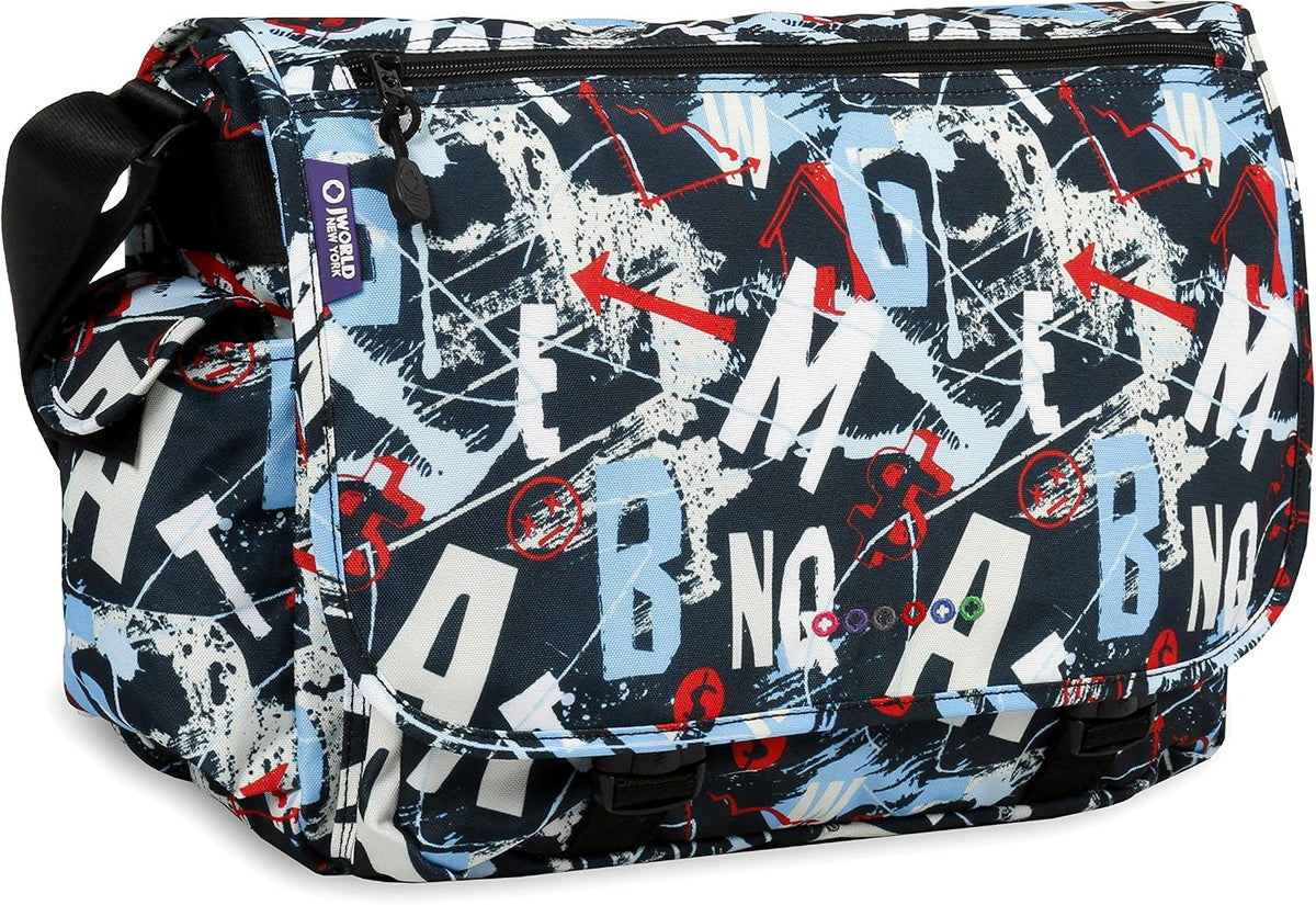 New York Terry Messenger Bag for Women Girls School Kids