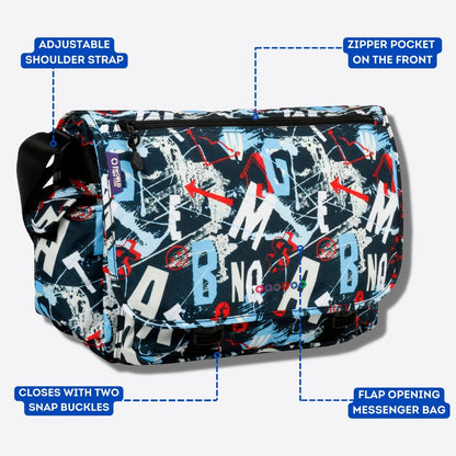 New York Terry Messenger Bag for Women Girls School Kids