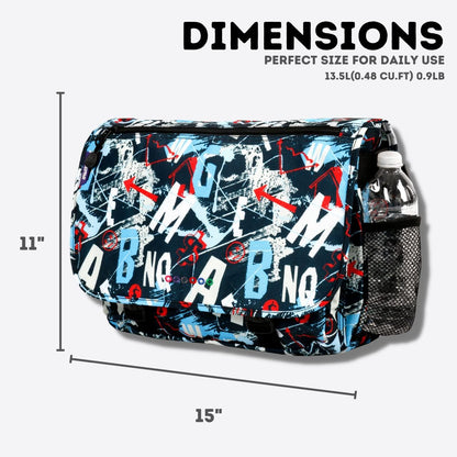 New York Terry Messenger Bag for Women Girls School Kids
