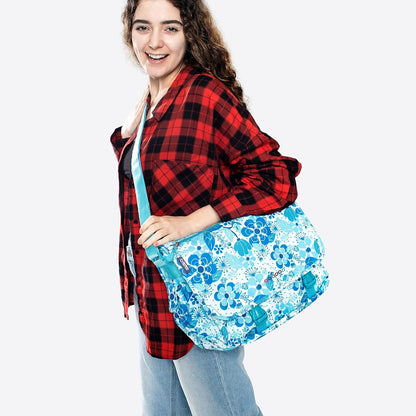 New York Terry Messenger Bag for Women Girls School Kids