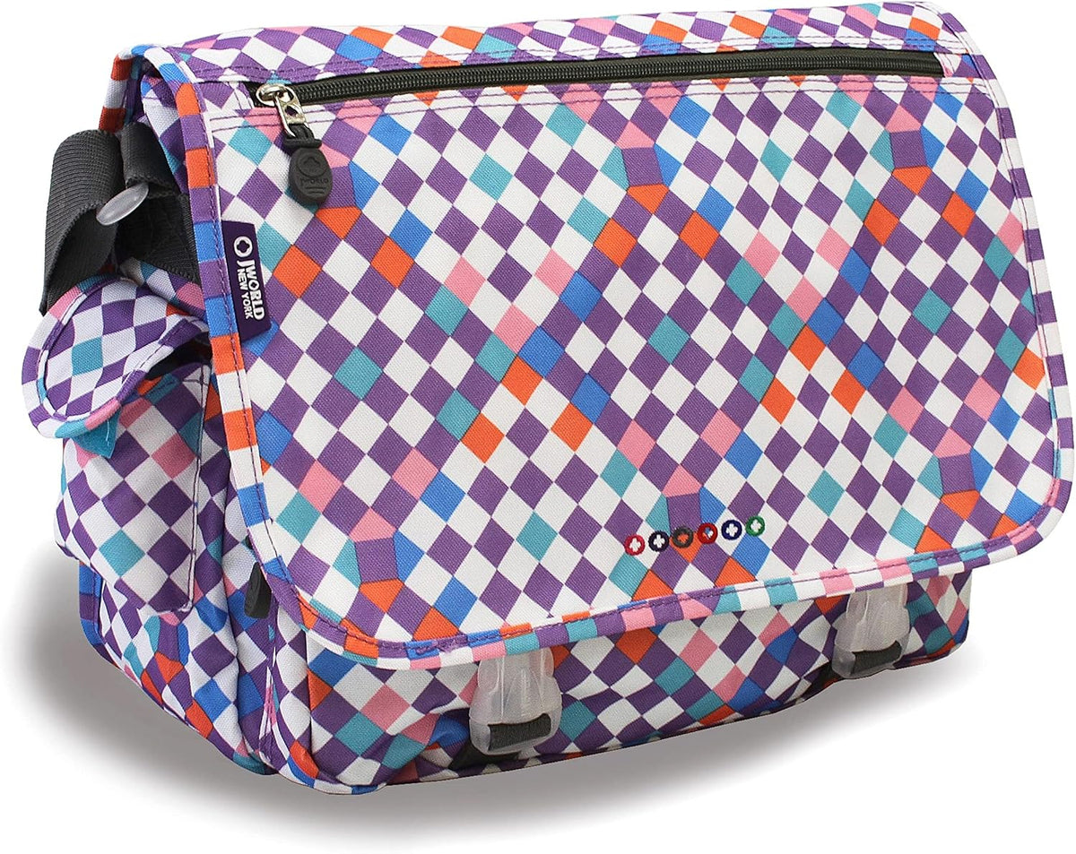 New York Terry Messenger Bag for Women Girls School Kids