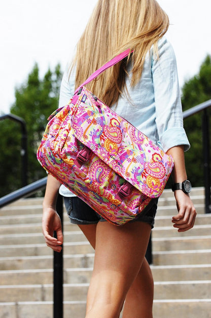 New York Terry Messenger Bag for Women Girls School Kids