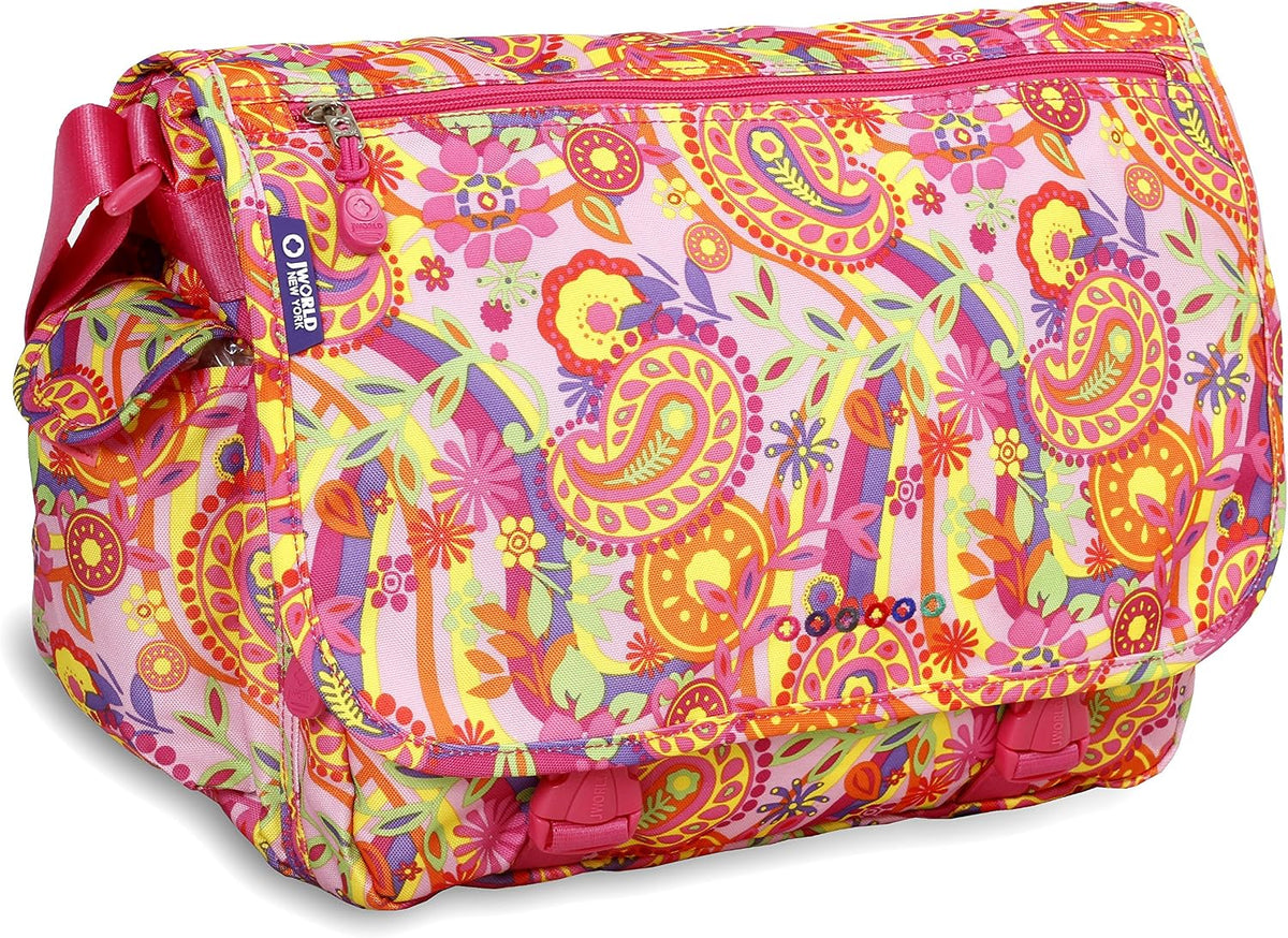 New York Terry Messenger Bag for Women Girls School Kids