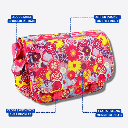 New York Terry Messenger Bag for Women Girls School Kids