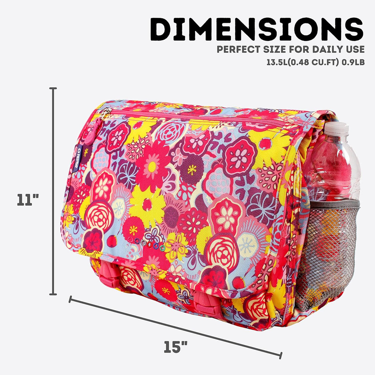 New York Terry Messenger Bag for Women Girls School Kids