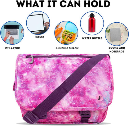 New York Terry Messenger Bag for Women Girls School Kids
