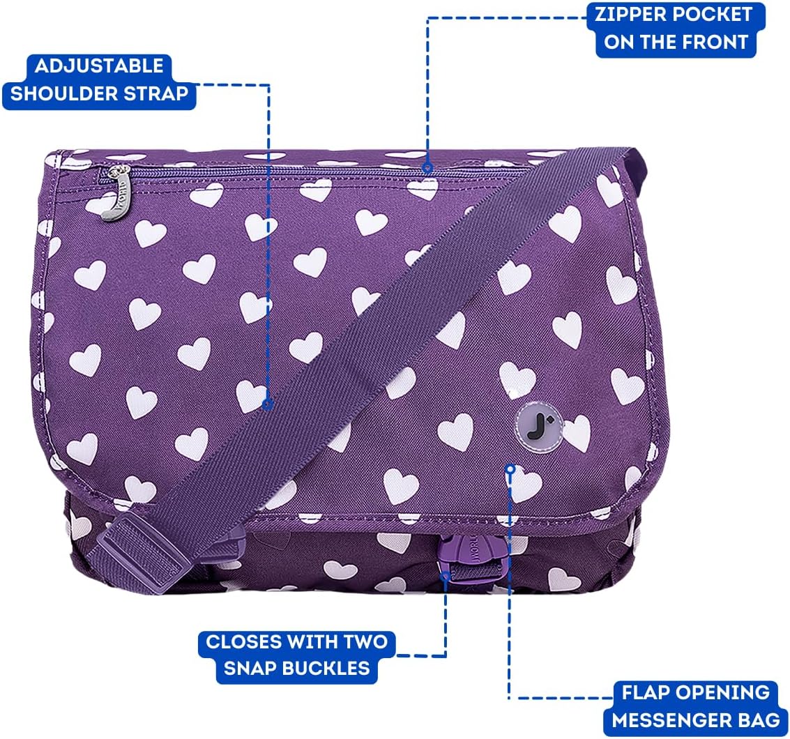 New York Terry Messenger Bag for Women Girls School Kids
