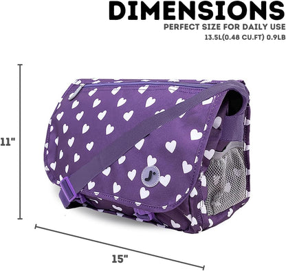 New York Terry Messenger Bag for Women Girls School Kids
