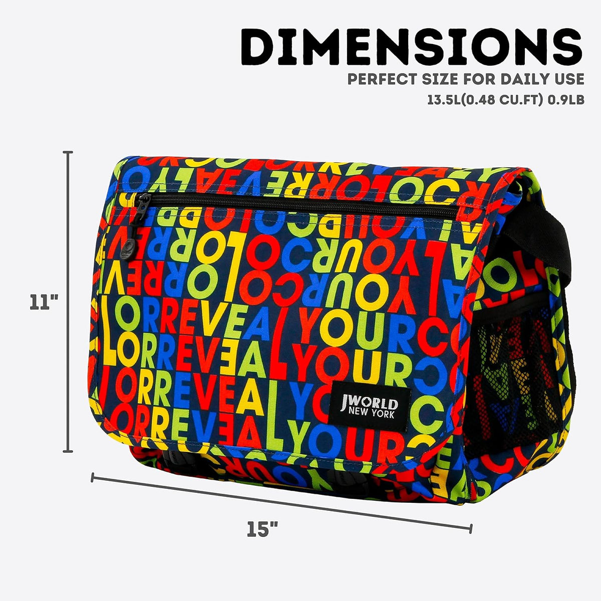 New York Terry Messenger Bag for Women Girls School Kids