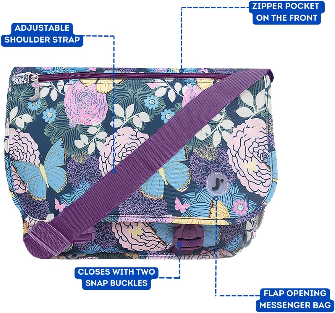 New York Terry Messenger Bag for Women Girls School Kids