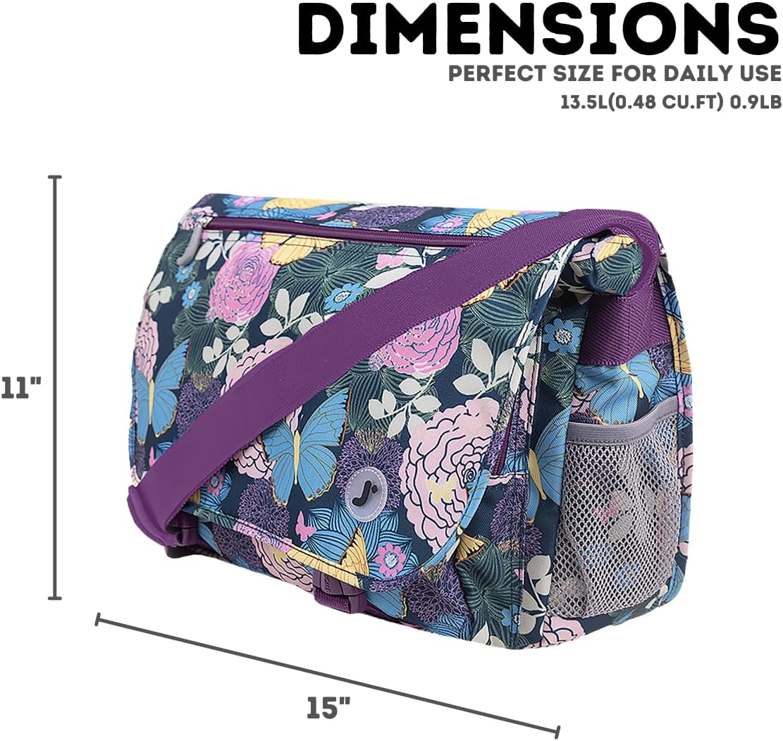 New York Terry Messenger Bag for Women Girls School Kids