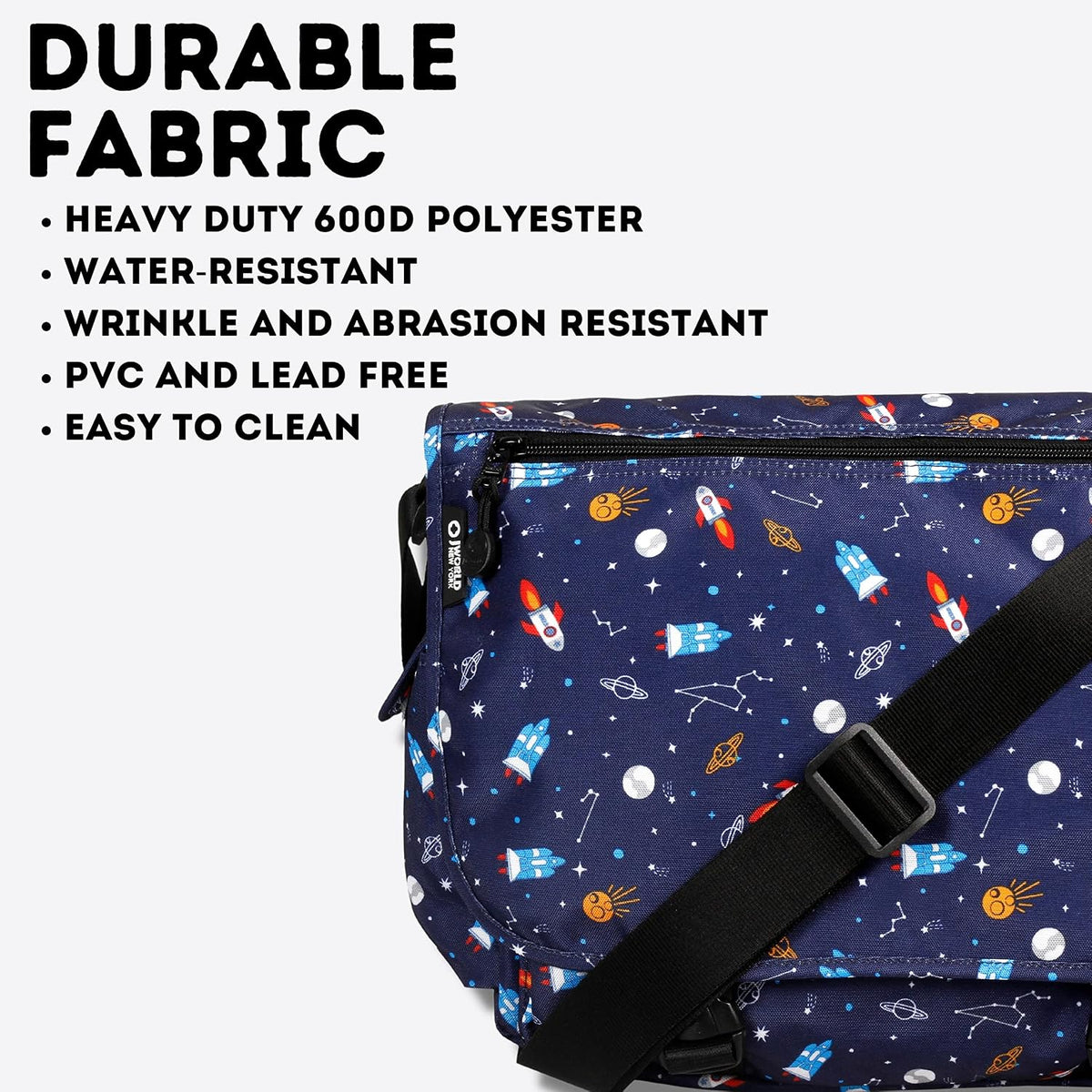 New York Terry Messenger Bag for Women Girls School Kids
