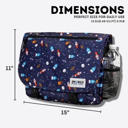 New York Terry Messenger Bag for Women Girls School Kids