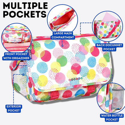 New York Terry Messenger Bag for Women Girls School Kids