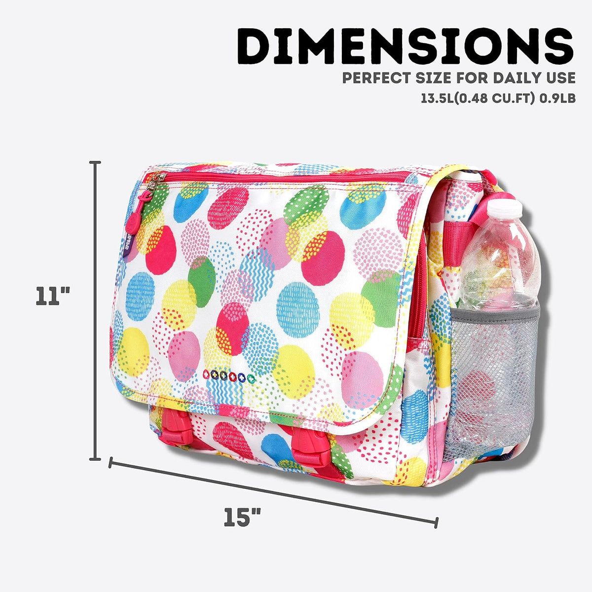 New York Terry Messenger Bag for Women Girls School Kids