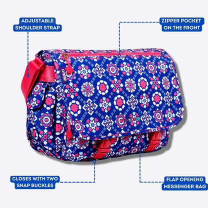 New York Terry Messenger Bag for Women Girls School Kids
