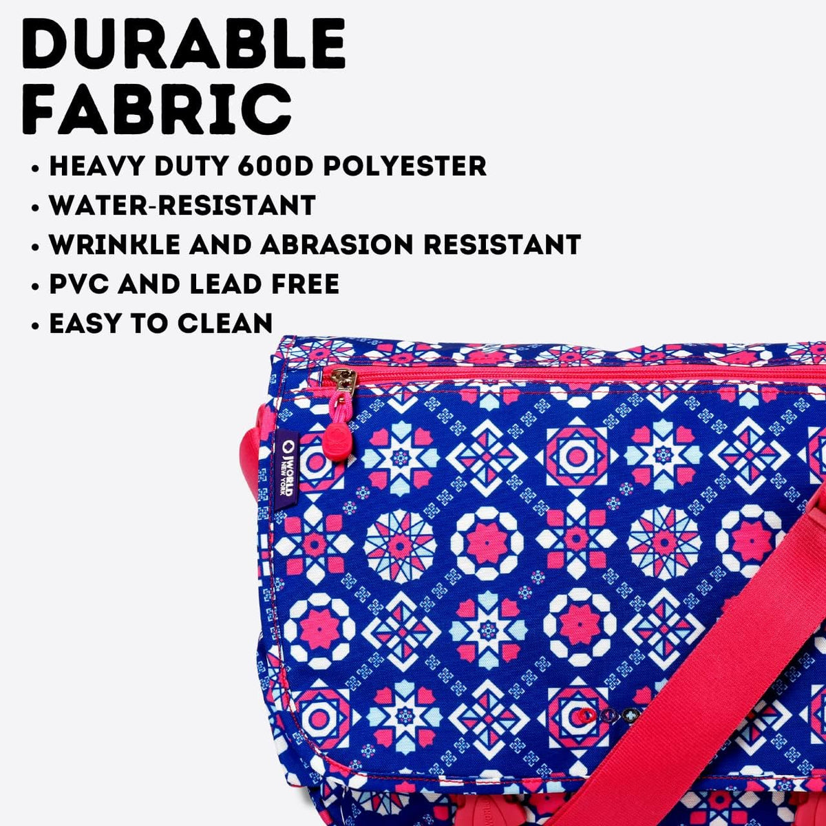 New York Terry Messenger Bag for Women Girls School Kids