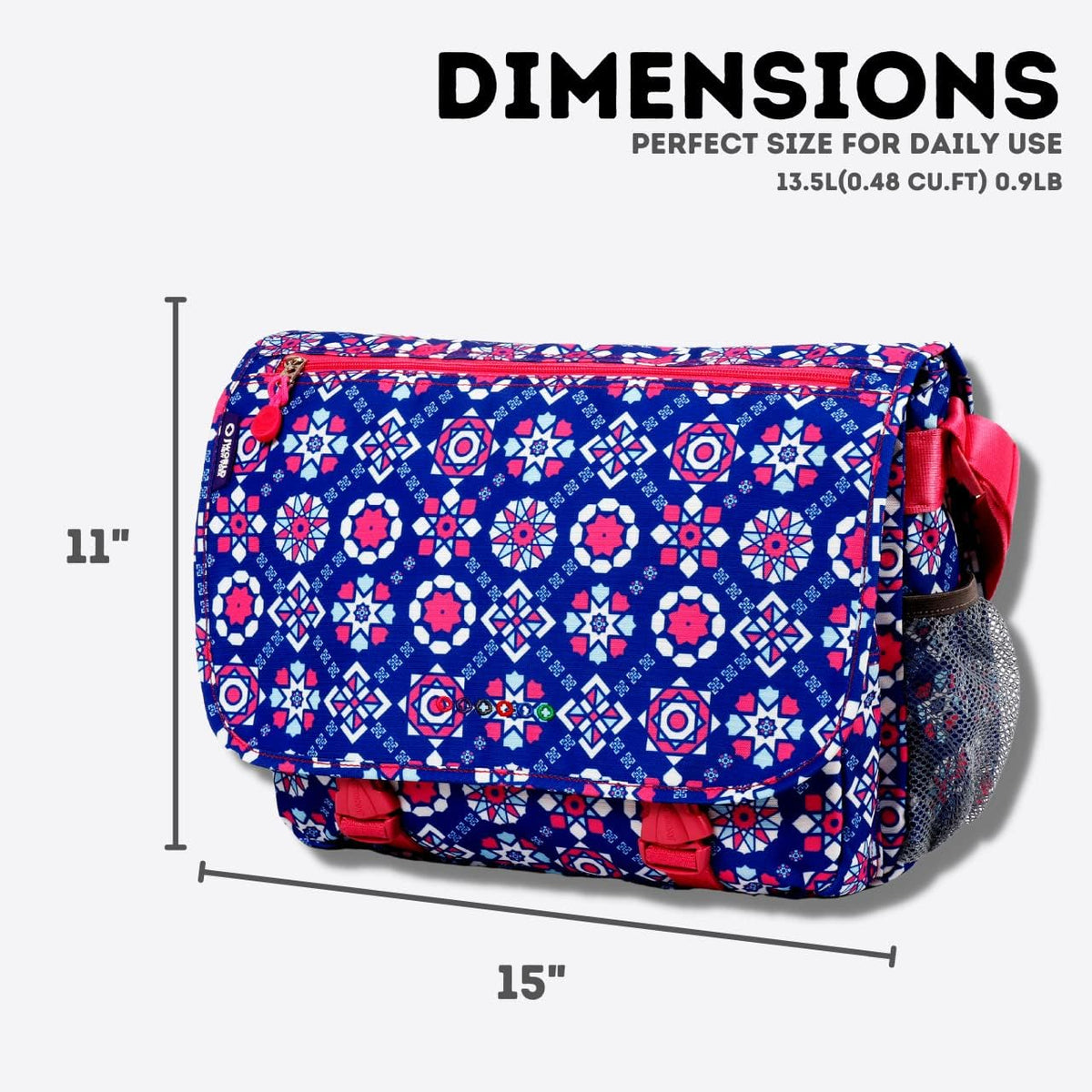 New York Terry Messenger Bag for Women Girls School Kids