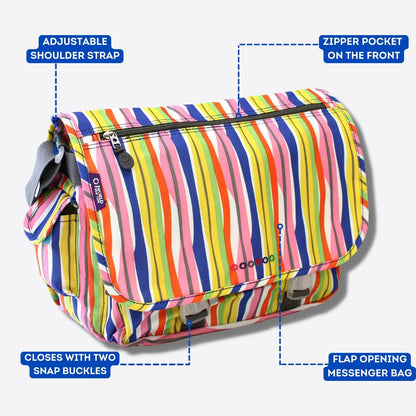 New York Terry Messenger Bag for Women Girls School Kids