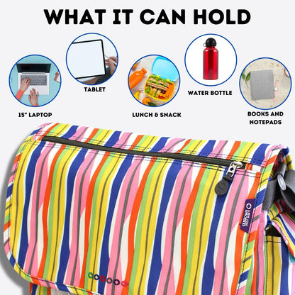 New York Terry Messenger Bag for Women Girls School Kids