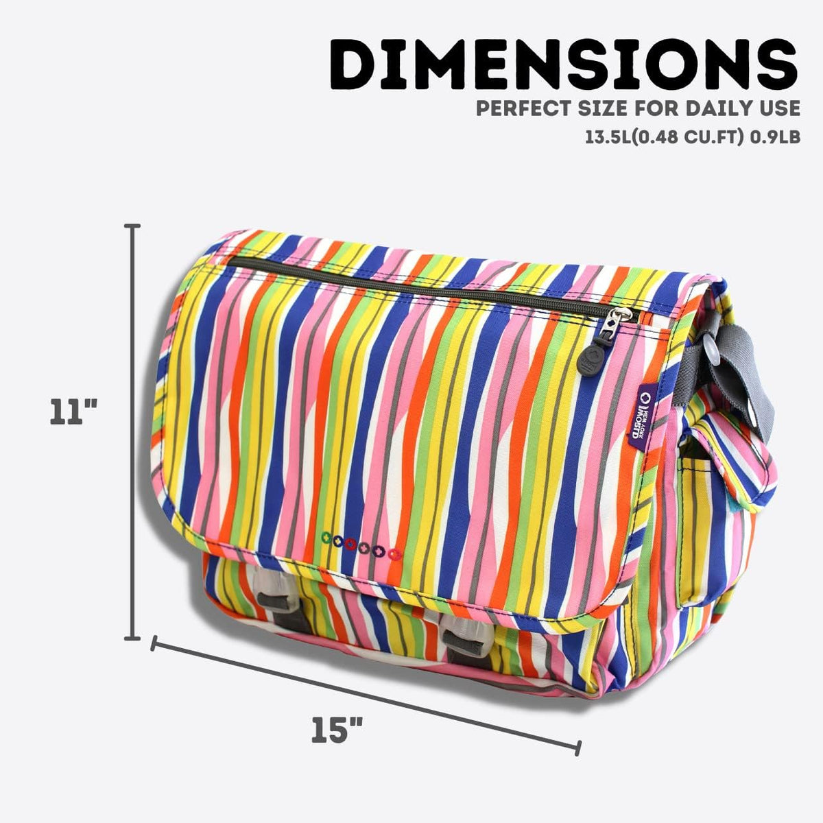 New York Terry Messenger Bag for Women Girls School Kids
