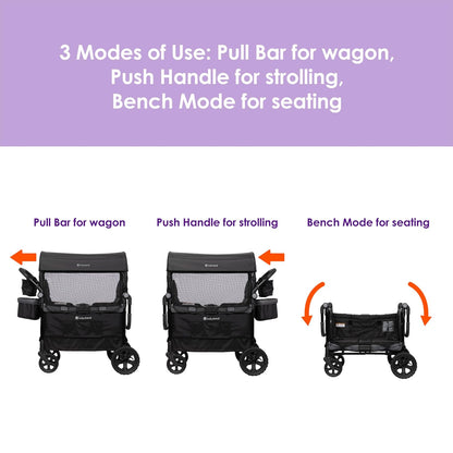 Expedition 2-in-1 Push/Pull Wagon with Canopy, Liberty Midnight - Colors B