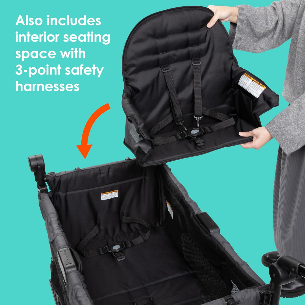 Expedition 2-in-1 Push/Pull Wagon with Canopy, Liberty Midnight - Colors B