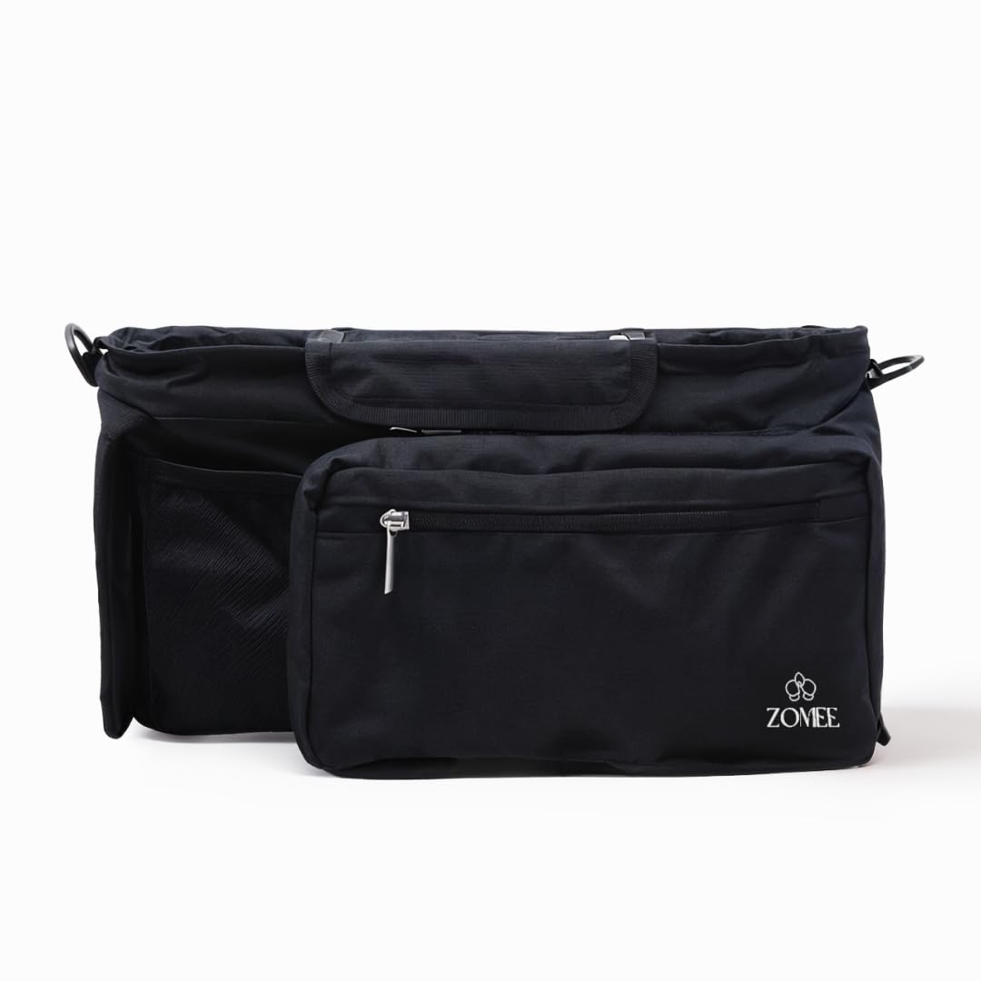 Universal Stroller Bag Organizer with Cup Holder Versatile, Portable, Phone Bag and Storage for All Outings, Fits Most Strollers, Prams and Carriages