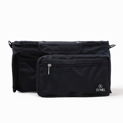 Universal Stroller Bag Organizer with Cup Holder Versatile, Portable, Phone Bag and Storage for All Outings, Fits Most Strollers, Prams and Carriages