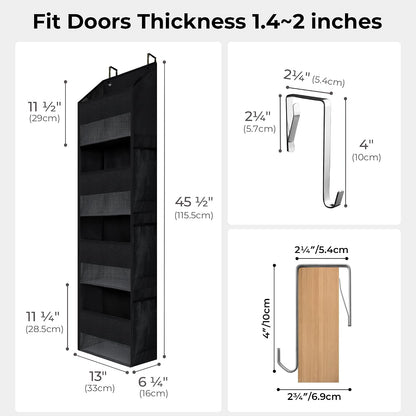 Over the Door Organizer, 4-Shelf Behind the Door Storage