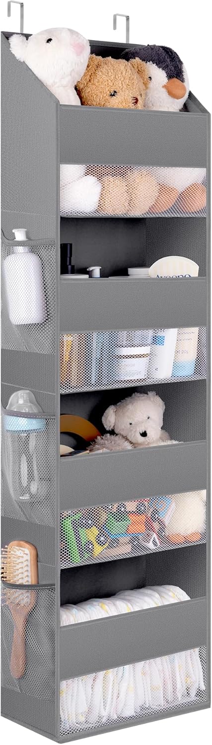 Over the Door Organizer, 4-Shelf Behind the Door Storage