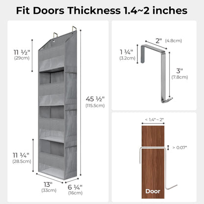 Over the Door Organizer, 4-Shelf Behind the Door Storage