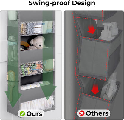 Over the Door Organizer, 4-Shelf Behind the Door Storage