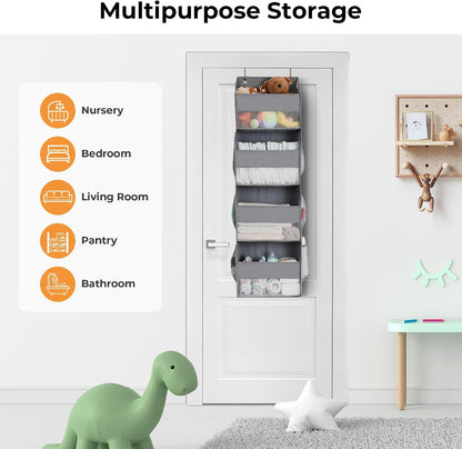 Over the Door Organizer, 4-Shelf Behind the Door Storage