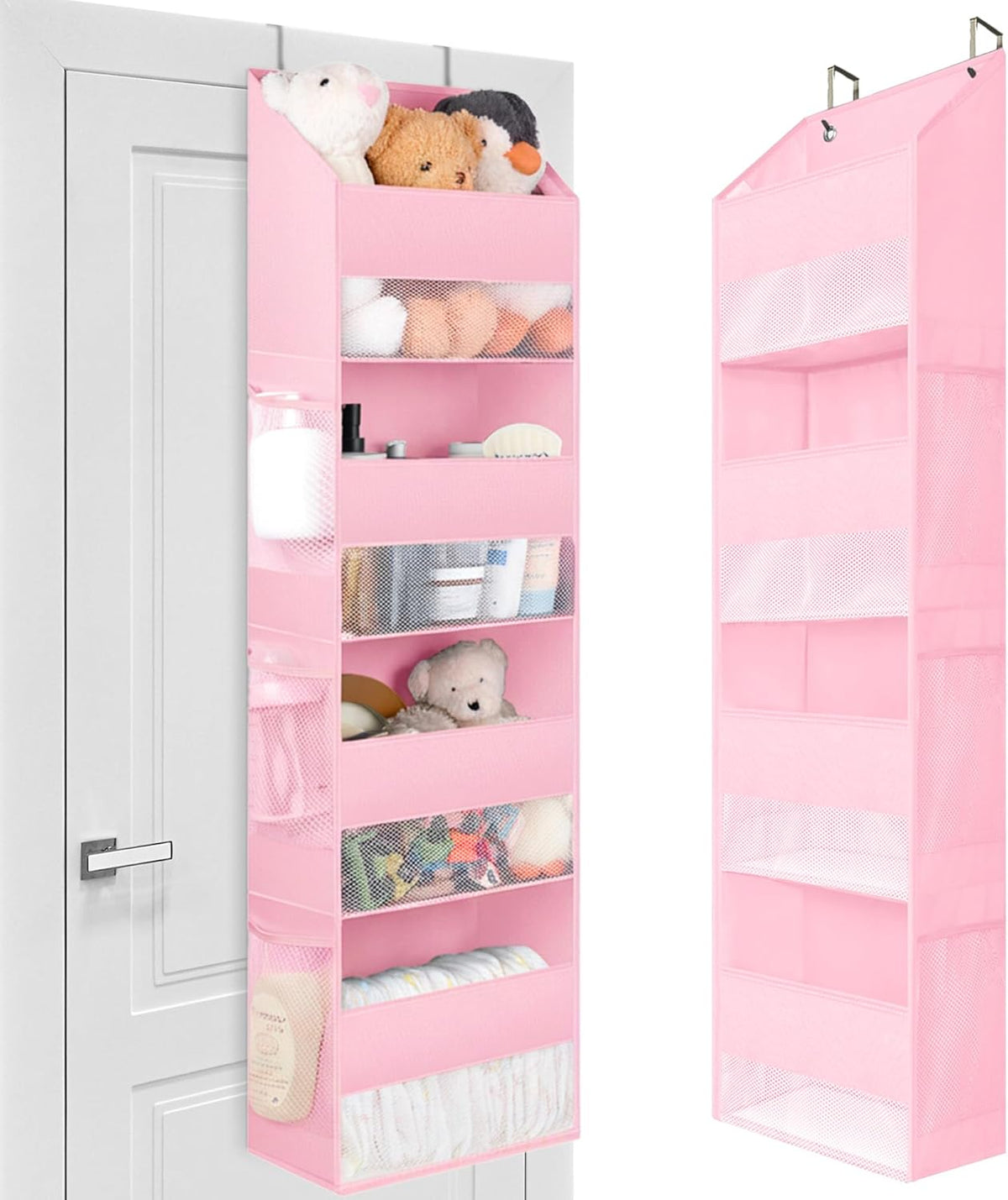 Over the Door Organizer, 4-Shelf Behind the Door Storage