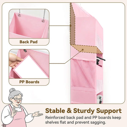 Over the Door Organizer, 4-Shelf Behind the Door Storage