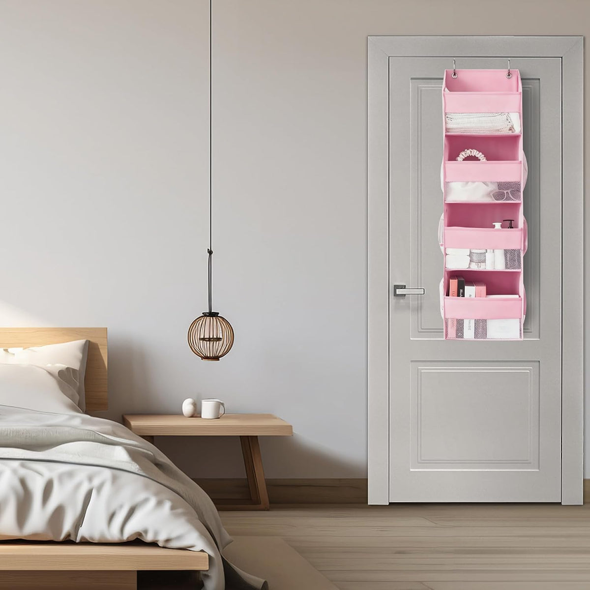 Over the Door Organizer, 4-Shelf Behind the Door Storage