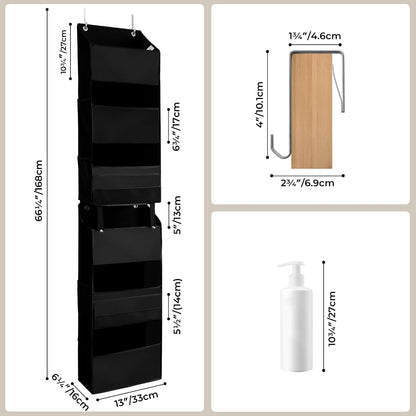 Over the Door Organizer, 4-Shelf Behind the Door Storage