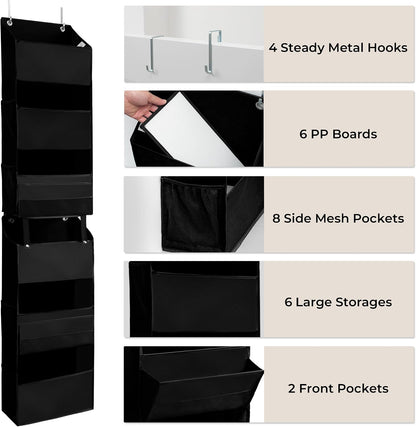 Over the Door Organizer, 4-Shelf Behind the Door Storage