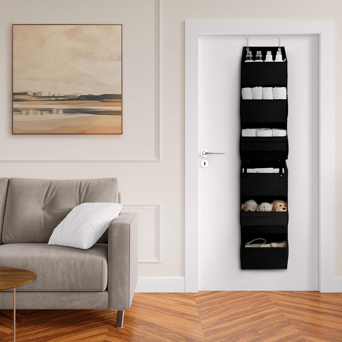 Over the Door Organizer, 4-Shelf Behind the Door Storage