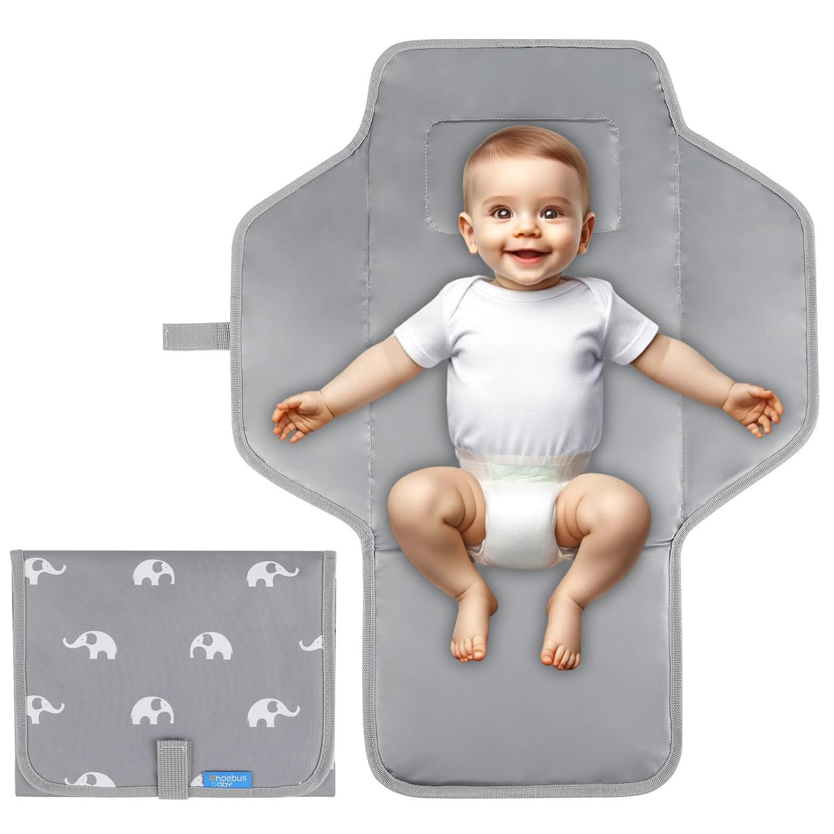 Portable Changing Pad Travel - Waterproof Compact Diaper Changing Mat - Lightweight & Foldable Changing Station, Newborn Shower Gifts