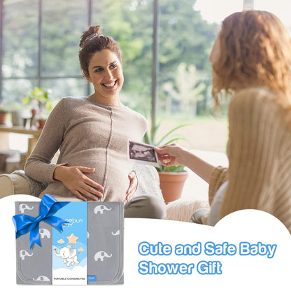 Portable Changing Pad Travel - Waterproof Compact Diaper Changing Mat - Lightweight & Foldable Changing Station, Newborn Shower Gifts
