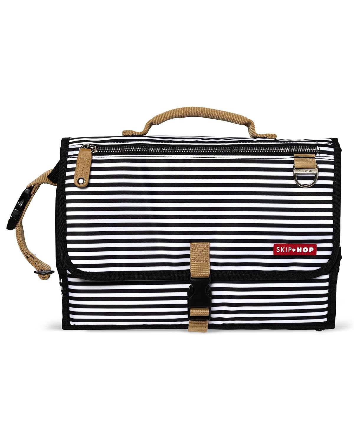 Portable Baby Changing Pad Pronto Black & White Stripe and Wet Dry Bag Grab & Go Black & White Stripe