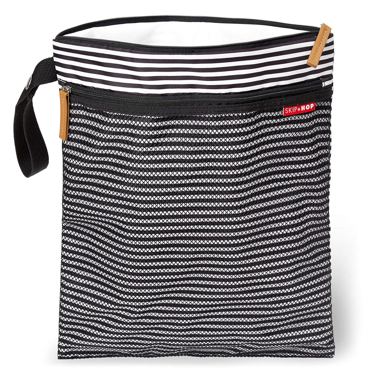 Portable Baby Changing Pad Pronto Black & White Stripe and Wet Dry Bag Grab & Go Black & White Stripe
