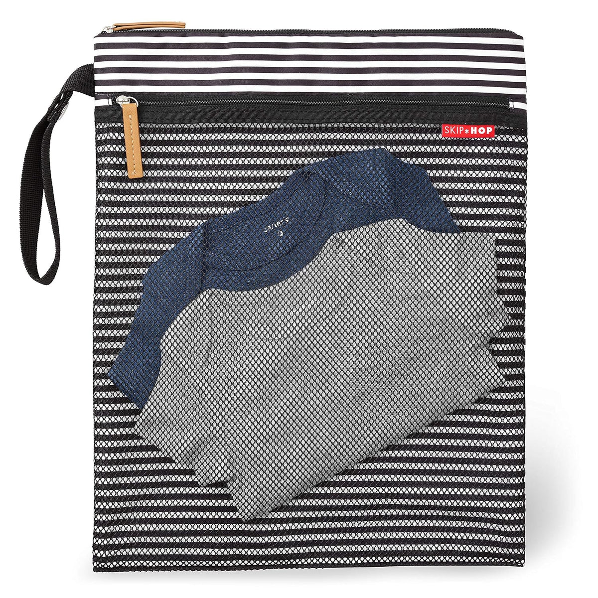 Portable Baby Changing Pad Pronto Black & White Stripe and Wet Dry Bag Grab & Go Black & White Stripe