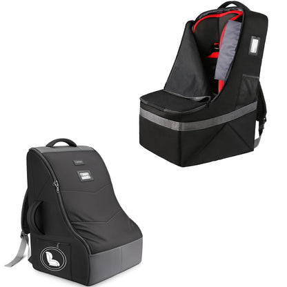 Padded Car Seat Travel Bag Backpack for Airplane, Heavy Duty Car Seat Bags for Air Travel, Carseat Cover for Airplane Travel with Shoulder Strap, Car Seats Carrier for Airport