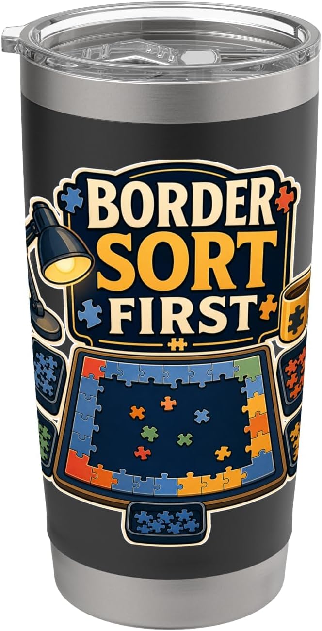 BORDER SORT FIRST Hobby Table Calm Stainless Steel Insulated Tumbler