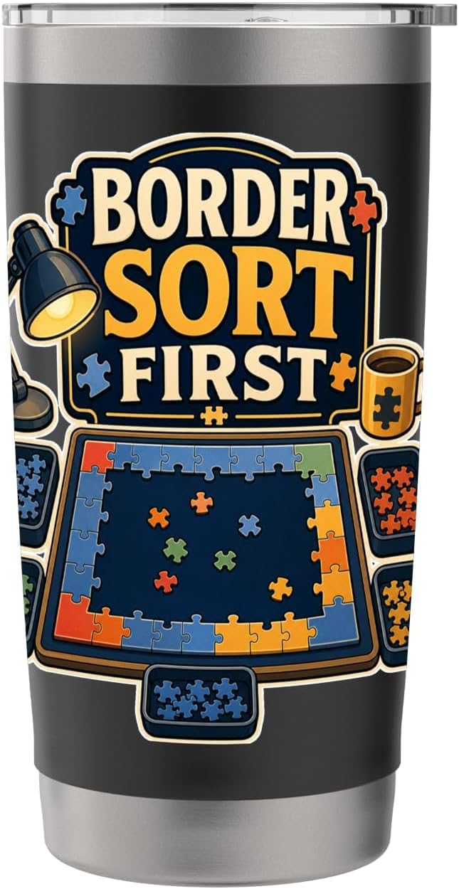 BORDER SORT FIRST Hobby Table Calm Stainless Steel Insulated Tumbler