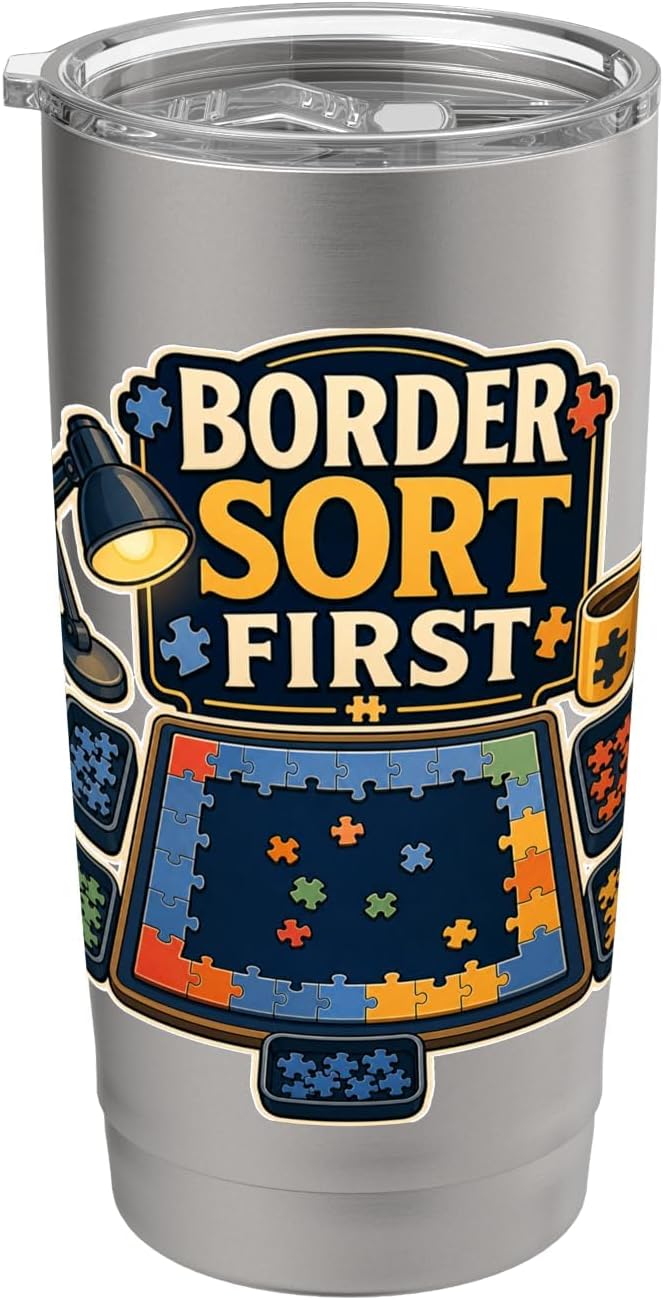 BORDER SORT FIRST Hobby Table Calm Stainless Steel Insulated Tumbler